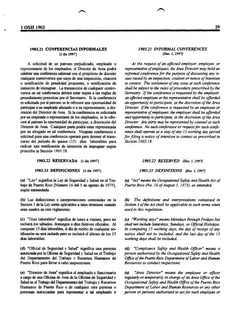 1 OSH 1903 - Departamento del Trabajo y Recursos Humanos