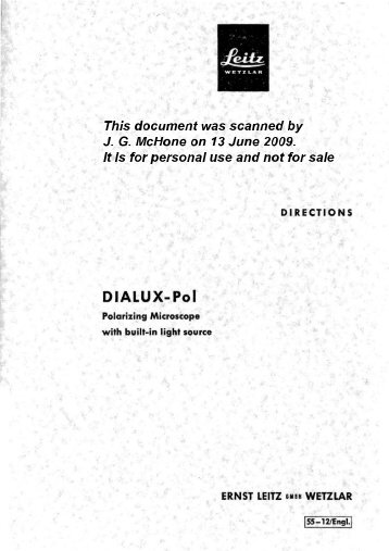 Leitz Dialux Pol Directions 55-12 (early 60s) - Earth-2-Geologists