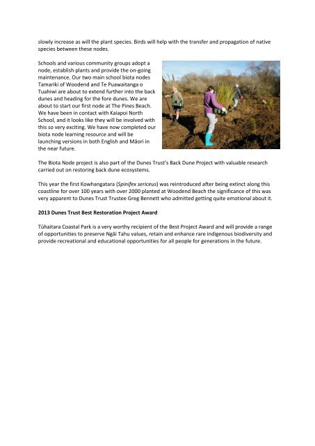 Te Kohaka o Tuhaitara full article.pdf - Dune Restoration Trust