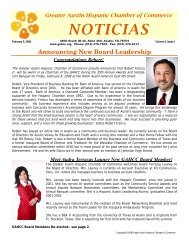 NOTICIAS - Greater Austin Hispanic Chamber of Commerce