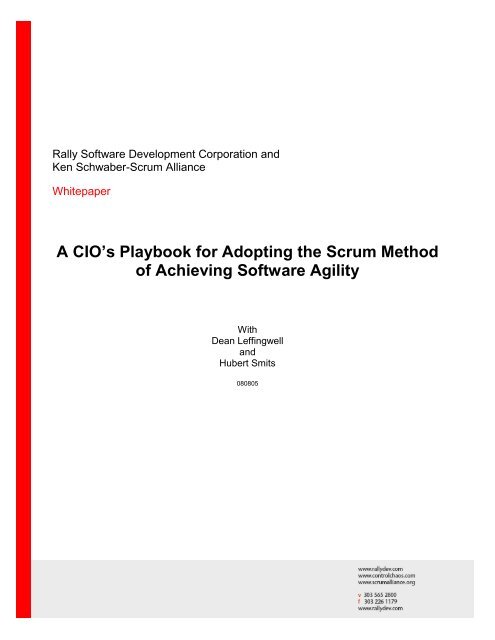 A CIO's Playbook for Adopting the Scrum Method of ... - Rally Software