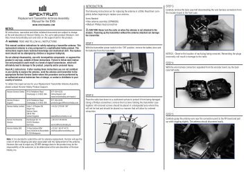 Replacement Transmitter Antenna Assembly Manual for ... - Spektrum