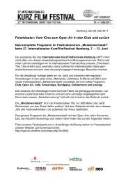 Feierbiester: Vom Kino zum Open Air in den Club und zurÃ¼ck