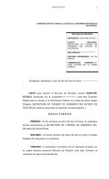 VISTO para resolver el Recurso de RevisiÃ³n n - CEAIP