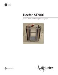 SE900 User Manual – English - Hoefer Inc