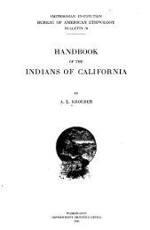 HANDBOOK INDIANS OF CALIFORNIA