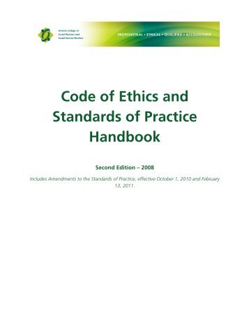 Code of Ethics and Standards of Practice Handbook - Second