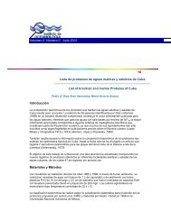 Lista de protozoos de aguas marinas y salobres de Cuba.