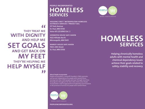 Homeless Services Brochure - People Incorporated
