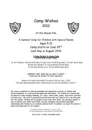 Camp Wishes - Wayne NJ Public Schools