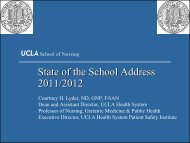 State of the School Address 2011/2012 - UCLA School of Nursing