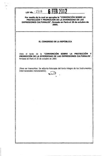 Ley 1516 - Presidencia de la República de Colombia