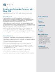 Developing Enterprise Services with Mule ESB - MuleSoft