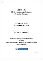 Mapping Guide - UTE99 Electrotechnology Industry Training Package