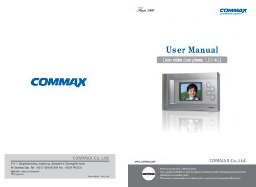 Monitor videointerfon color TFT 4 COMMAX CDV-40Q