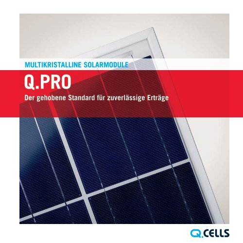 MULTIKRISTALLINE SOLARMODULE Der gehobene Standard fÃ¼r ...