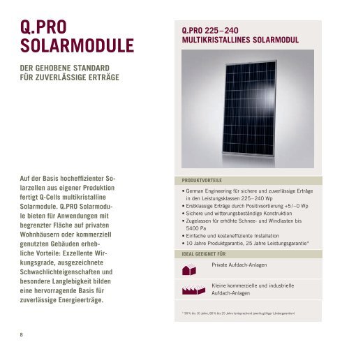 MULTIKRISTALLINE SOLARMODULE Der gehobene Standard fÃ¼r ...