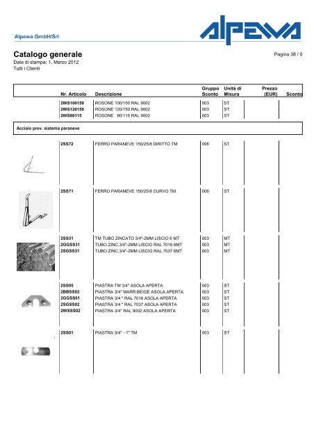 Catalogo generale Alpewa