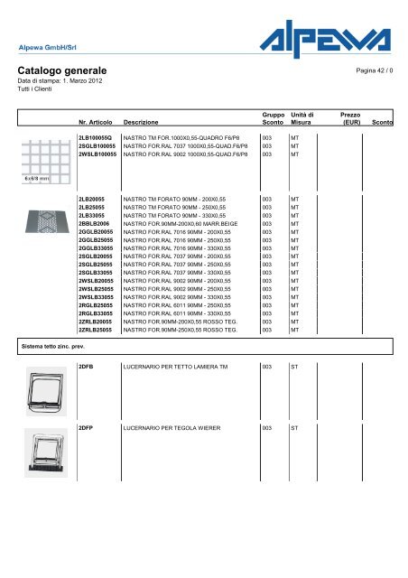 Catalogo generale Alpewa