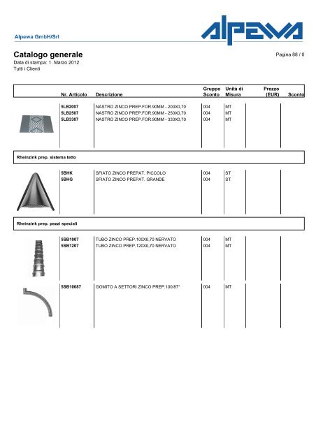 Catalogo generale Alpewa