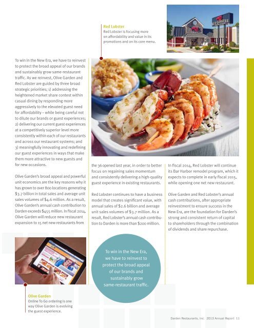 2013 Annual Report - Investor Relations - Darden Restaurants