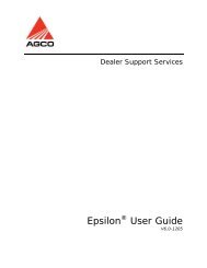 EpsilonÂ® User Guide - AGCO DSS Team