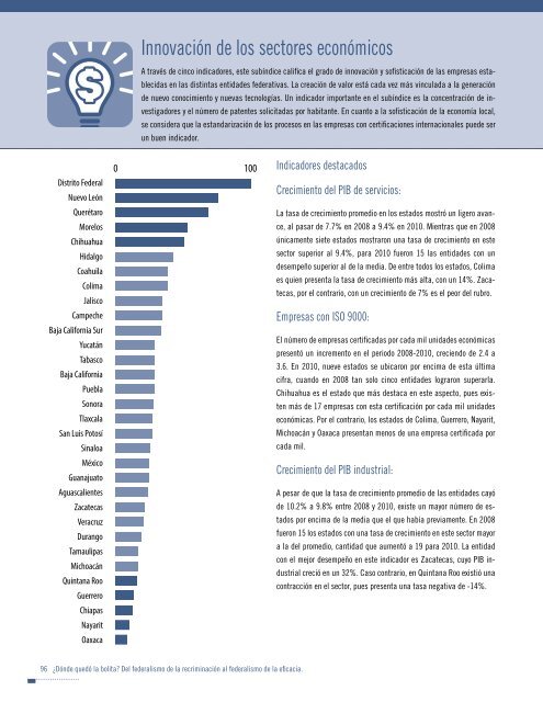 Indice de competitividad estatal 2012