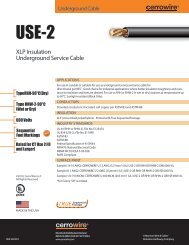 XLP Insulation Underground Service Cable - Cerro Wire and Cable ...