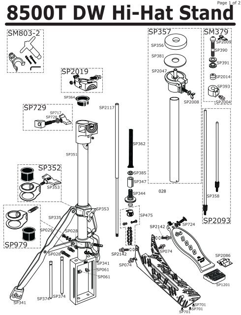 8500T DW Hi-Hat Stand 8500T DW Hi-Hat Stand