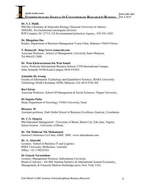 Interdisciplinary Journal of Contemporary Research in ... - Webs