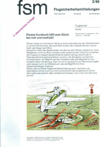 2/86 Flugsicherheitsmitteilungen - Sportfluggruppe Memmingen e.v.