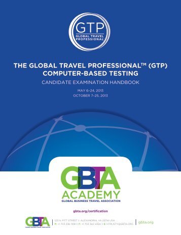 GTP Certification Handbook - The Global Business Travel Association