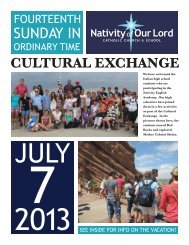 July 7, 2013 - Nativity of Our Lord Catholic Church