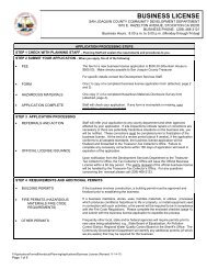 business license application - San Joaquin County