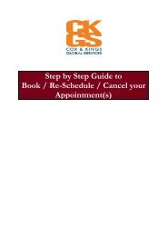 Step by Step Guide to Book / Re-Schedule / Cancel your ... - CKGS AE