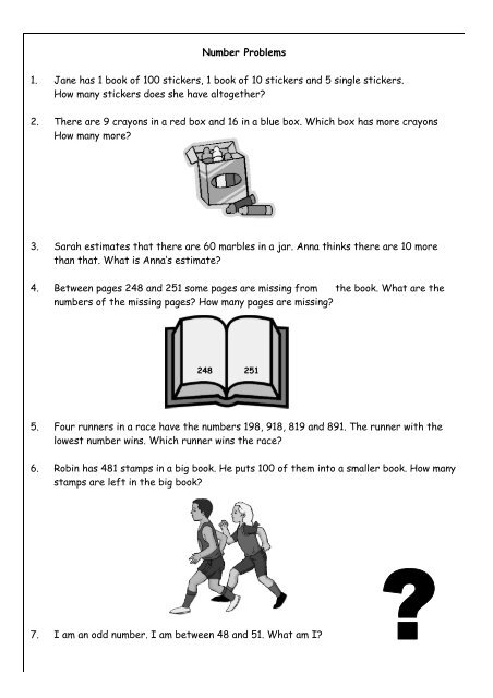Y2 Word Problems Primary Resources