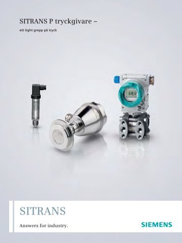 SITRANS P tryckgivare - Siemens