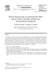 Raman Spectroscopy of nanomaterials: How spectra relate to ...