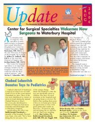 AUGUST UPDATE 1 8/16/06 - Waterbury Hospital