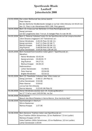 Jahresbericht 2008 - Sportfreunde Rhade 1975