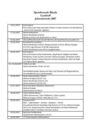 Jahresbericht 2007 - Sportfreunde Rhade 1975