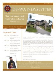 Diocese of South-West America Newsletter