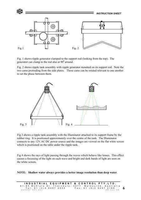 1 RIPPLE TANK - with rippler & kit - Serrata Science Equipment