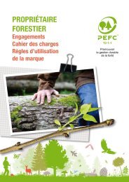 CAHIER DES CHARGES DU PROPRIÃ©TAIRE FORESTIER - PEFC