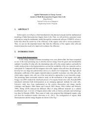 Analysis of Bulk-Heterojunction Organic Solar Cells - Engineering ...