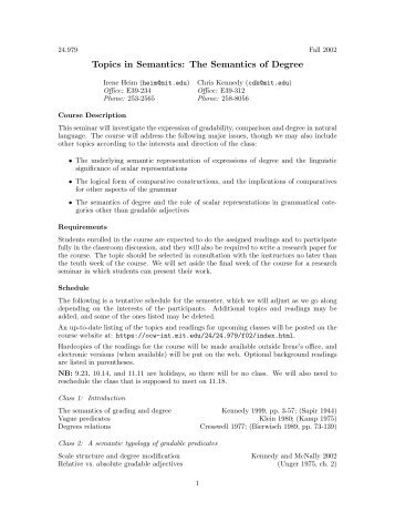 linguistics 661 issues in semantics syllabus