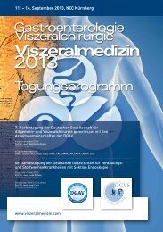 Hauptprogramm DGAV - Viszeralmedizin 2013