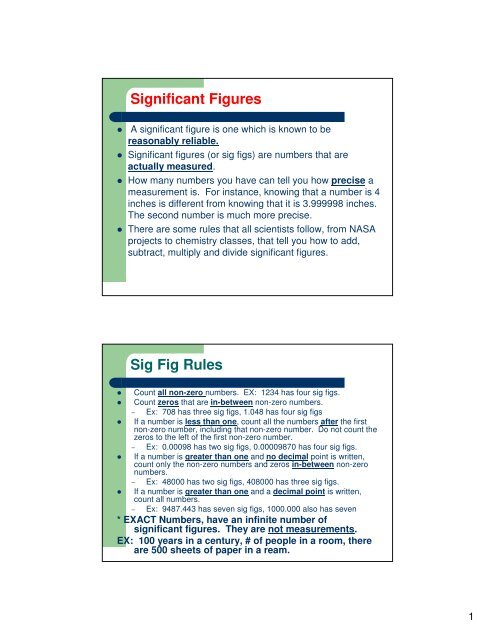 Significant Figures Notes