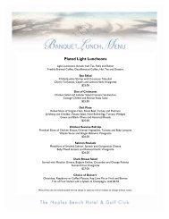 Banquet Menu - Lunch Menus - Naples Beach Hotel & Golf Club