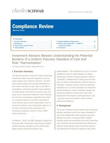 Compliance Review - Charles Schwab